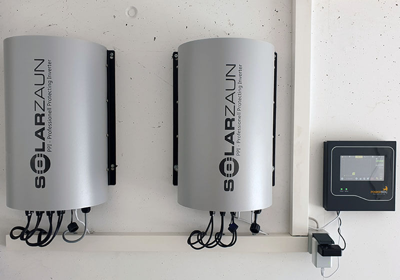 SolarZaun Inverter in Betrieb